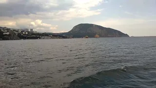 Крым 2019 Гурзуф вид с моря на поселок гурзуф (теплоход ливадия). Crimea Gurzuf