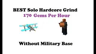 BEST Solo Hardcore Grind [170 Gems Per Hour] Without Military Base | TDS (Roblox)