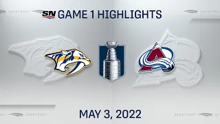 NHL Game 1 Highlights | Predators vs. Avalanche - May 3, 2022