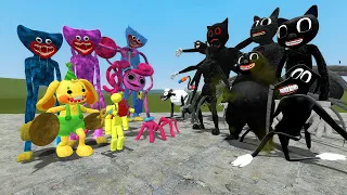 ALL POPPY PLAYTIME CHAPTER 2 CHARACTERS VS ALL CARTOON CATS In Garry's Mod! (Trevor Henderson OCs)