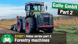 Timber harvest and forestry work with Galle GmbH | Harvester + forwarder | Tractors | Albach | Pt 2