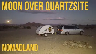 The Moon Over Quartzsite AZ//Solo Female Boondocking