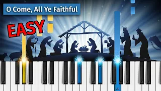 O Come, All Ye Faithful - EASY Christmas Piano Tutorial