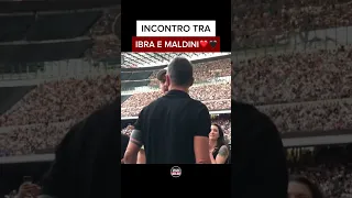 PAOLO MALDINI E ZLATAN IBRAHIMOVIC A SAN SIRO PER I COLDPLAY: ABBRACCIO TRA ROSSONERI❤️🖤🫂 #shorts