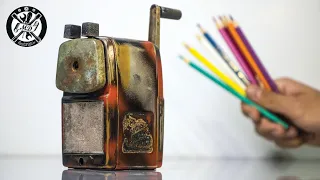 Restoration of a rusty and damaged pencil sharpener