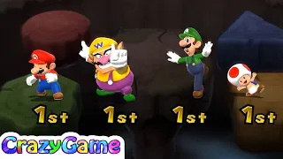 Mario Party 9 Boss Rush - Mario v Wario v Luigi v Toad Player Master Difficult |Crazygaminghub