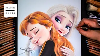 Drawing Frozen2 - Elsa & Anna [Drawing Hands]