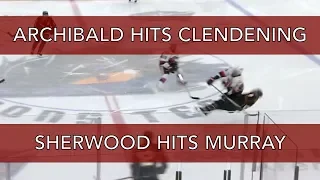 Archibald hit on Clendening and Sherwood hit on Murray