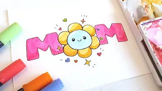 How to draw a cute Mother's Day Card!