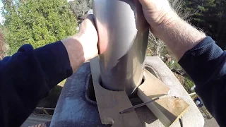 DIY Chimney Liner Replacement Part 2 - Installing Tubinox Stainless Steel Liner