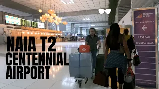 Ninoy Aquino International Airport Terminal 2 (NAIA T2) | Centennial Airport | Walking vlog | PH