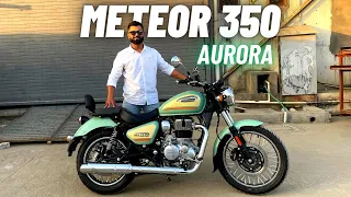 New 2024 Royal Enfield Meteor 350 Aurora Review | The Retro Beast🔥 | Motorxone