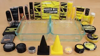 Black vs Yellow - Mixing Makeup Eyeshadow Into Slime Special Series 230 Satisfying Slime Video