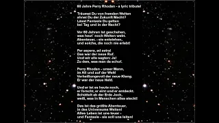 60 Jahre Perry Rhodan   a lyric tribute!
