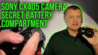 Sony CX405 Camcorder Secret Battery Compartment