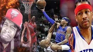 PUTBACK DUNKS, BLOCKS, & FULL COURT SHOTS! ALLEN IVERSON TOP 10 PLAYS THAT DIDN'T COUNT REACTION