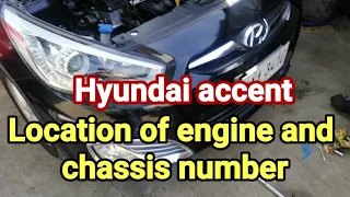 Hyundai accent || engine and chassis number location