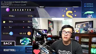 BeasttrollMC reacts to Merami's Ascension to Heaven DT FC [9.73⭐] osu!