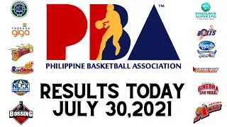 PBA RESULTS TODAY - JULY 30, 2021