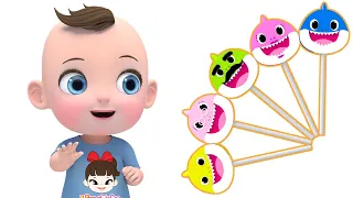 Learn Color with Finger Family Song 상어가족 롤리팝 사탕 핑거패밀리 영어동요 Nursery rhymes 라임이와 재미있는 영어 공부 해요!