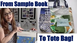 Repurpose fabric sample books and make a tote bag!