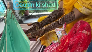 {MERI COUSIN KI SHADI❤️  Haldi💛 Nikah❤️                   Bride makeover by me☺️.