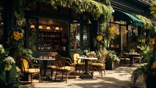 Calm Spring Morning Jazz at Outdoor Coffee Shop Ambience ☕ Relaxing Piano Jazz Music for Study, Work