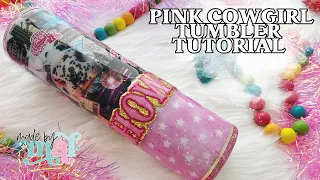 Pink Cowgirl Tumbler Tutorial