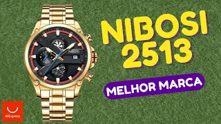RELOGIO NIBOSI 2513 - ESSE MODELO DOURADO É LINDO!