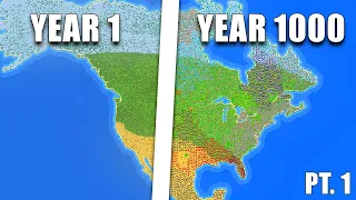 I Made Humans Populate North America For 1,000 Years (PT.1) - Worldbox