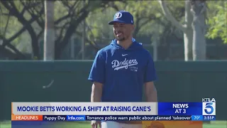 Dodgers’ Mookie Betts to work at Los Angeles-area Raising Cane’s ahead of home opener