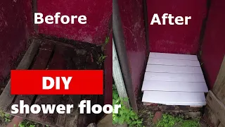 DIY Outdoor shower floor/life in the Ukrainian village