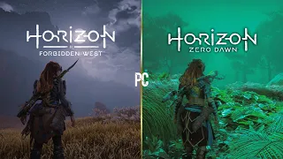 Horizon Forbidden West PC vs Horizon Zero Dawn PC - Graphics and Details Comparison