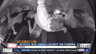 National: Frightening video shows inside of school bus during crash in Ohio