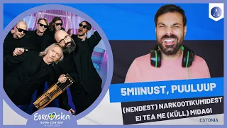 ESTONIA 🇪🇪 EUROVISION 2024 | 5MIINUST, PUULUUP - "narkootikumidest ei tea me midagi" | REACTION