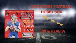 WE SCORED A 1 of 1 ROOKIE QB! 2023 Score Football Hobby Box Rip & Review!