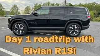 Road Trip With Rivian R1S On Day 1!