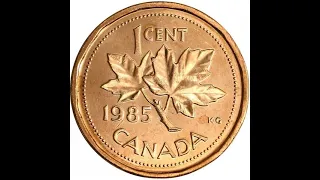 Canada 1 cent, 1985Coin Coins Money