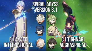 C1 Ayato International - C1 Tighnari Aggraspread | 3.1 Spiral Abyss Floor 12 | Genshin Impact