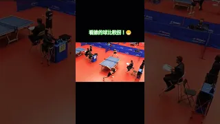 看誰的球比較拐！😁 劉如紜(鼓山高中) VS 巫嘉恩(淡江高中)   #tabletennis #卓球 #桌球 #乒乓