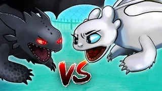 NEW Dinosaurs Battle | Toothless vs Light Fury
