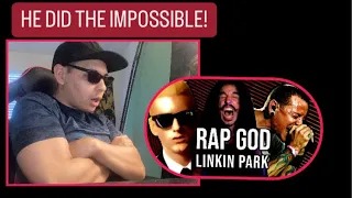 Rap God in the style of @Linkin Park (Feat. @Jonathan Young) | REACTION!
