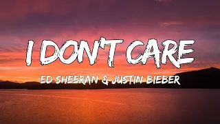 Ed Sheeran & Justin Bieber - I Don't Care [Official Lyric Video]