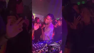 Travis Scott Reacts to Central Cee's Doja in London Club