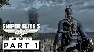 SNIPER ELITE 5 Walkthrough Gameplay Part 1 - (4K 60FPS) - No Commentary