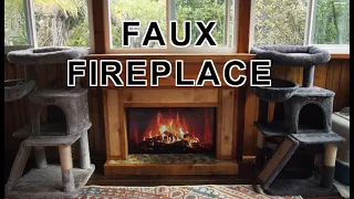 Faux Fireplace with a 32" Flat Screen T.V. - The Rocket Scientist