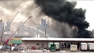 Commercial garage fire