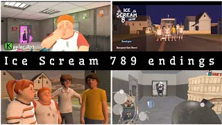 Ice Scream 7 8 9 all endings 🍦