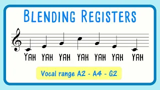Mixed Voice Vocal Exercise Arpeggio - Blending Registers - MALE