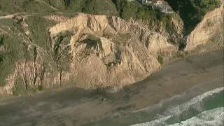 Bluff Collapses at Black's Beach in La Jolla